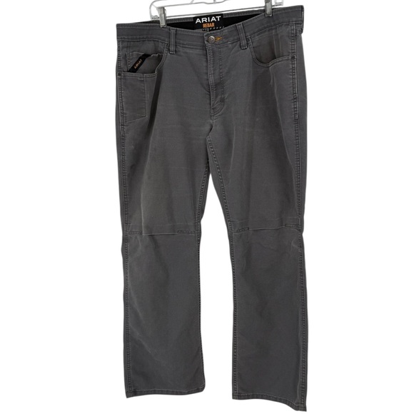 Ariat Rebar M4 DuraStretch Relaxed Fit Stackable Straight Leg Heavy Duty Pants - Picture 5 of 14